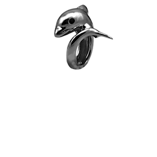Christina Collect Dolphin rings in black silver